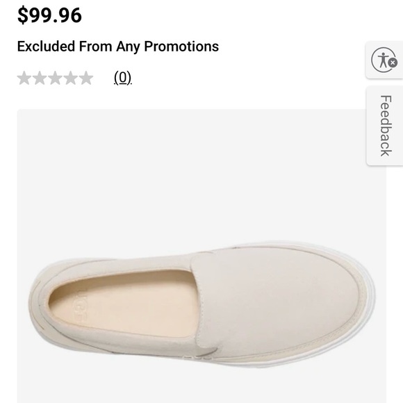 NWT UGG Zilo Slip-On Sneaker size 7.5 W off white - Picture 2 of 9